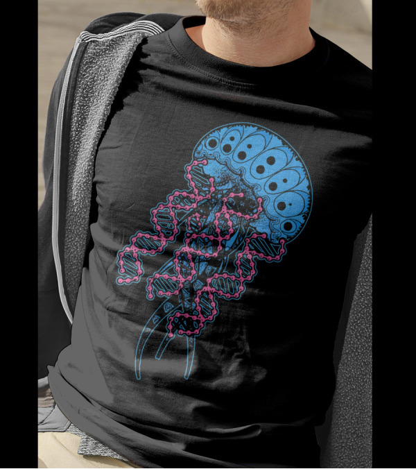 Giant Jellyfish Psychedelic DNA Science Fusion T-Shirt
