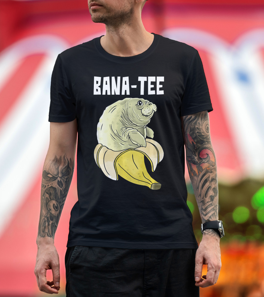 Bana-Tee Manatee Banana Pun Fun T-Shirt