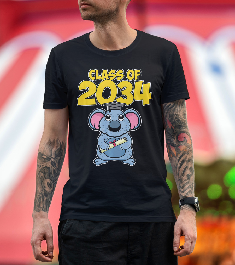 Class Of 2034 Koala Graduation T-Shirt