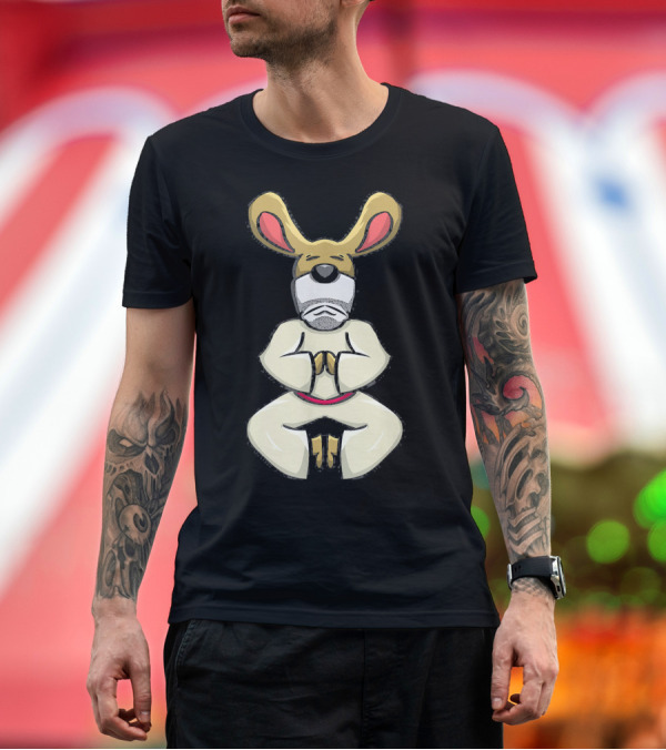 Premium T-Shirt: Zen Meditating Kangaroo in Yoga Pose Spiritual Calm T-Shirt Zen Meditating Kangaroo in Yoga Pose Spiritual Calm T-Shirt