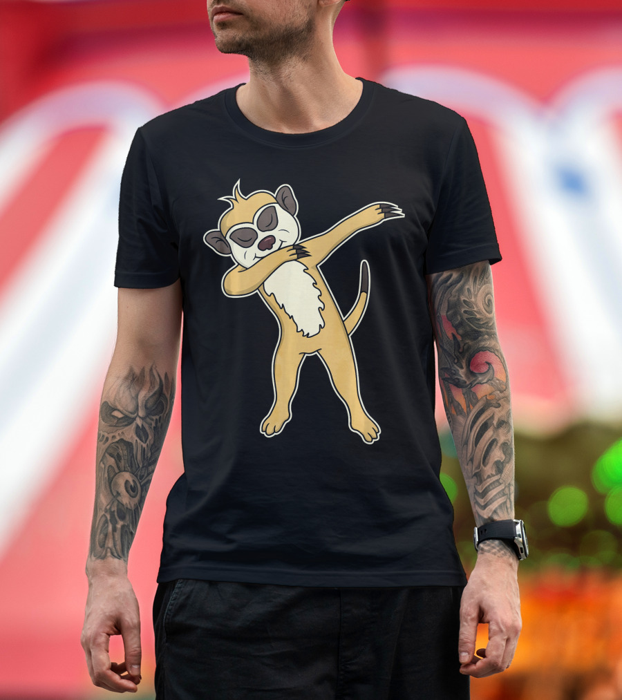 Meerkat Dabbing Pose Zoo Animal Humor T-Shirt