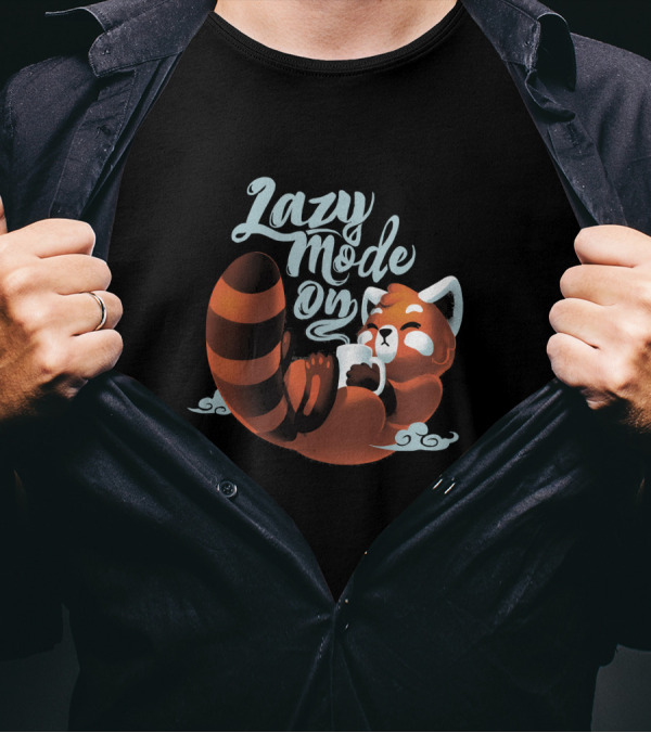 Lazy Mode On Red Panda Mug Time T-Shirt