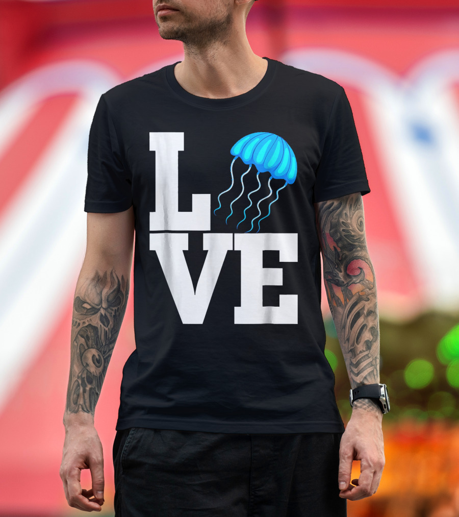 LOVE Jellyfish Jellyfish Lover T-Shirt