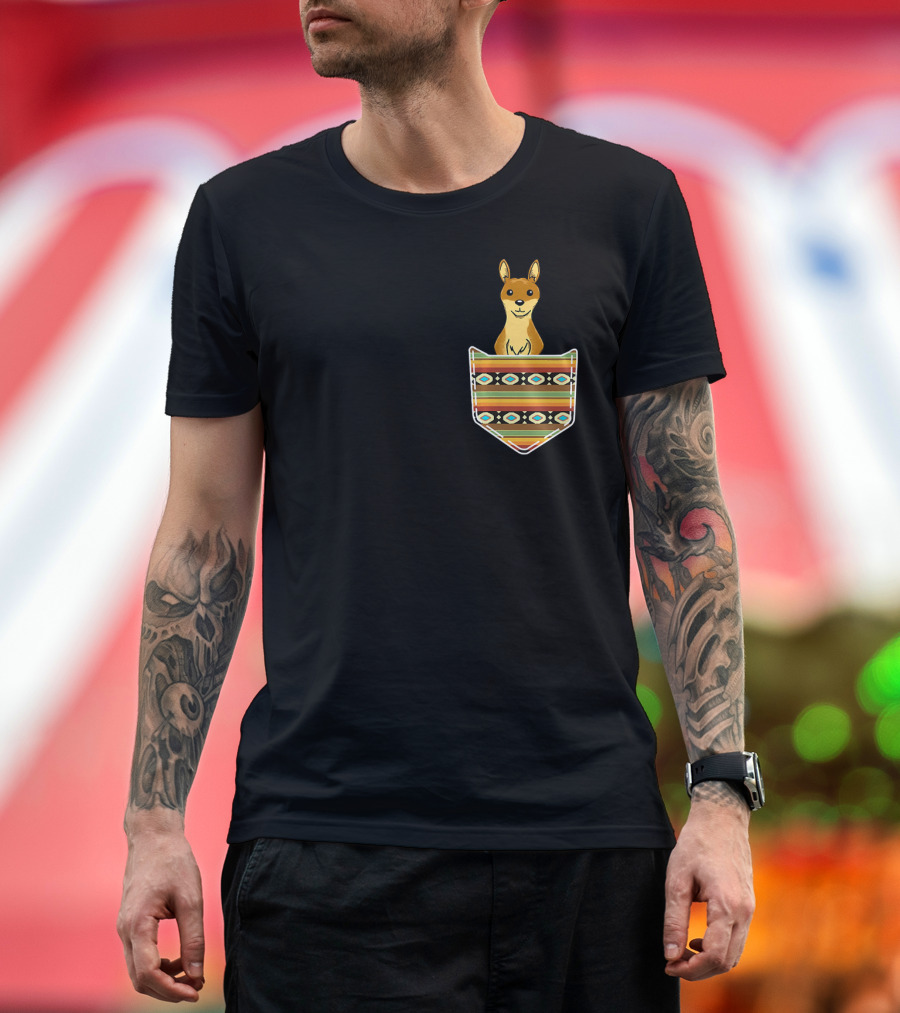 Kangaroo Pocket for Australian Kan with Colorful T-Shirt