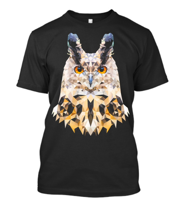 Owls Proud Owl Polygon Style WPAP Geometric T-Shirt