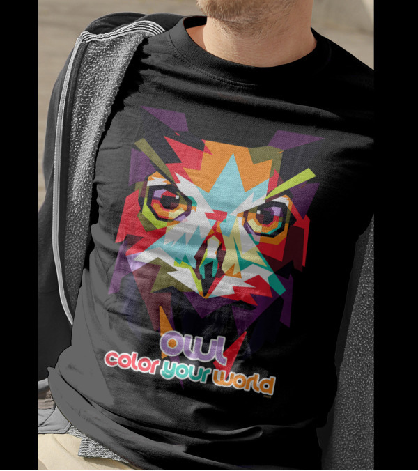 Owl Color Your World Colorful Owl T-Shirt