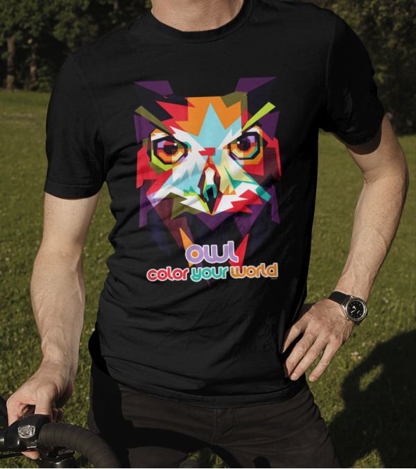 Owl Color Your World Colorful Owl T-Shirt