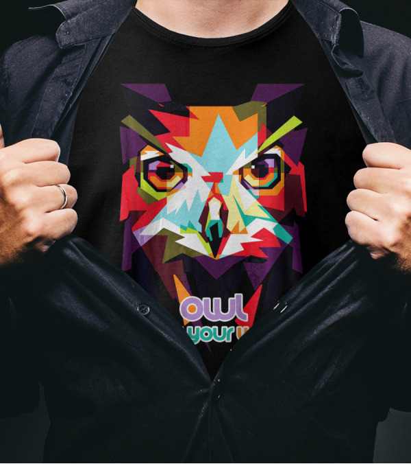 Owl Color Your World Colorful Owl T-Shirt