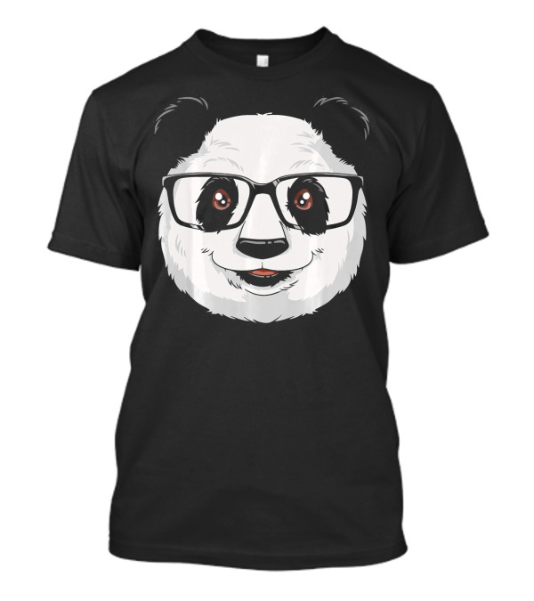 Nerd Panda With Glasses For Panda Lovers T-Shirt