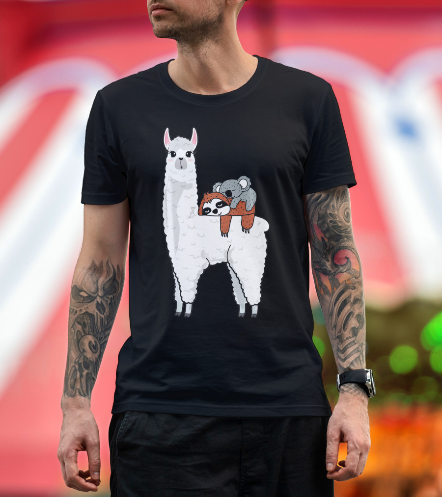PATRONUS SLOTH KOALA ON LLAMA ALPACA T-Shirt