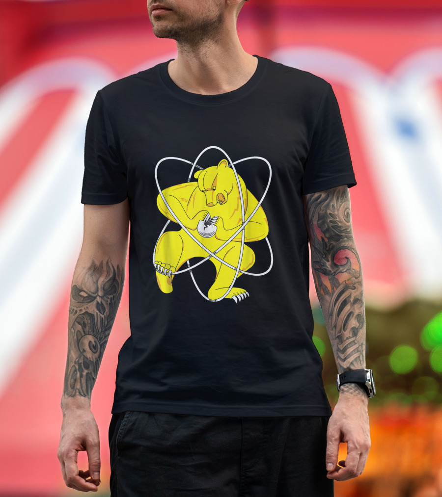 Zheleznogorsk Yellow Bear Splitting Atom T-Shirt