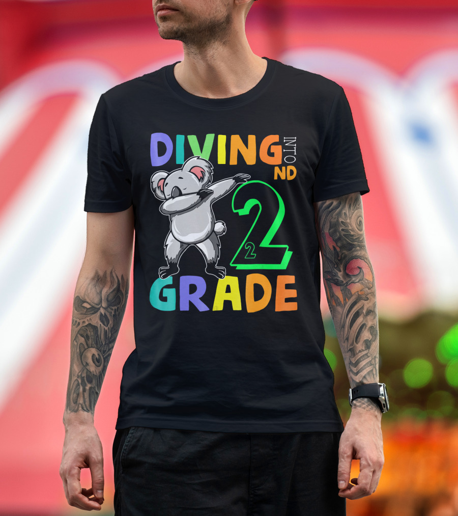 Diving Into 2nd Grade Koala Dabbing T-Shirt