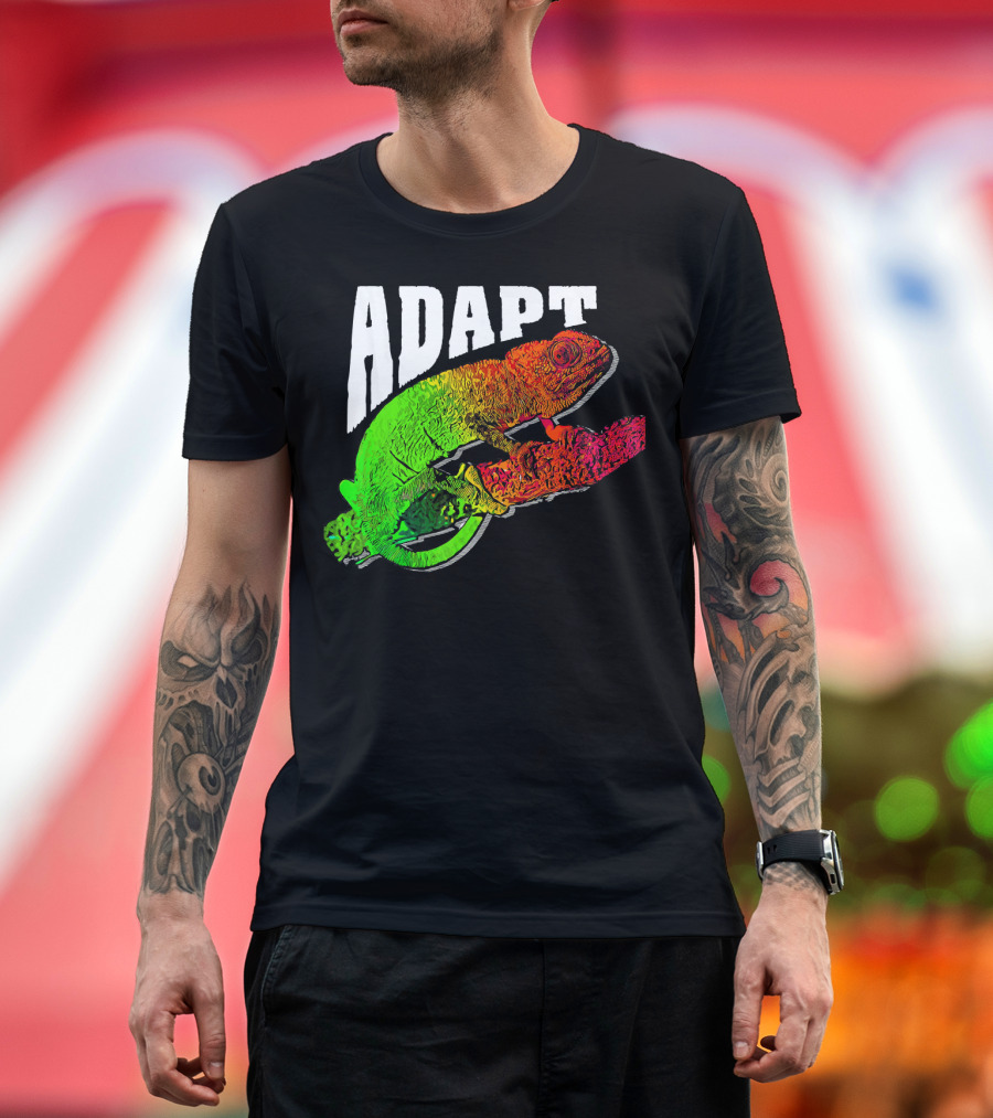 Adapt Chameleon Funny Mom Reptile Lizard T-Shirt