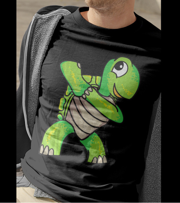 Dabbing Turtle Cool Striking Tortoise Fun Dance Moves T-Shirt