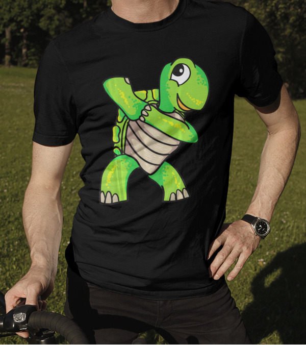 Dabbing Turtle Cool Striking Tortoise Fun Dance Moves T-Shirt