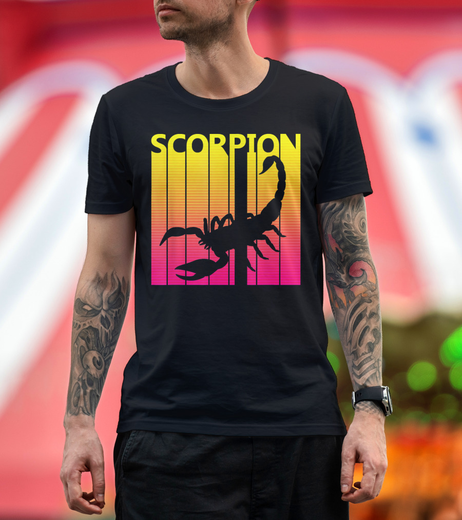 SCORPION 1980s Retro Animal Lover T-Shirt