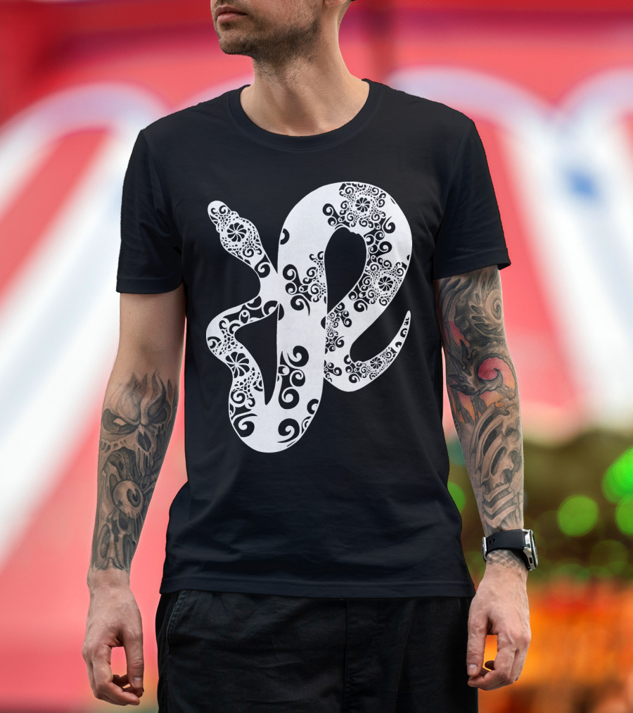 Boho Spiral Pattern Ball Python T-Shirt