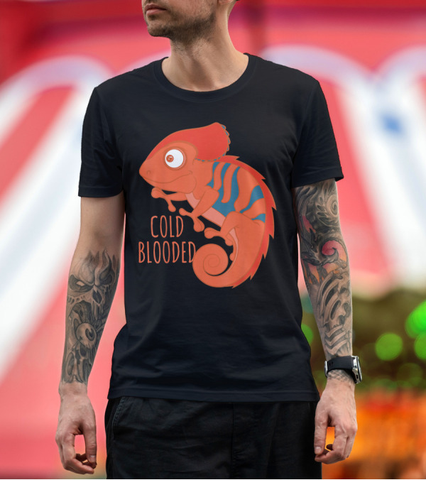 Premium T-Shirt: Cold Blooded Chameleon Cute Art Chamel T-Shirt Cold Blooded Chameleon Cute Art Chamel T-Shirt