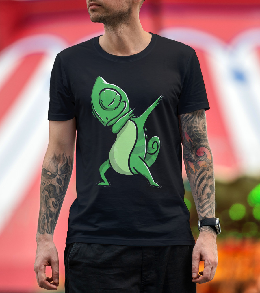 Dabbing Chameleon Kids Dabbing Chameleon T-Shirt