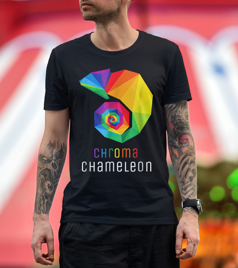 Chroma Chameleon Colorful Geometric Fibonacci Rainbow T-Shirt