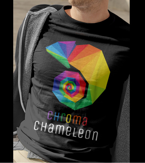 Chroma Chameleon Colorful Geometric Fibonacci Rainbow T-Shirt