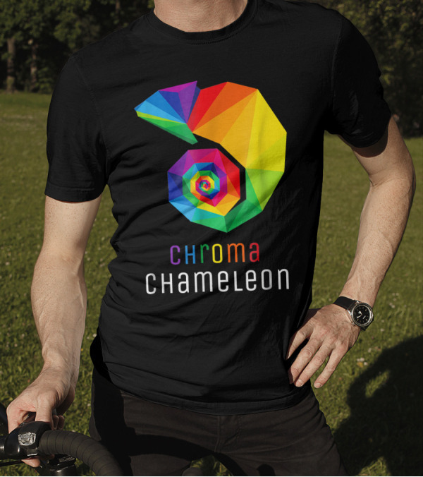 Chroma Chameleon Colorful Geometric Fibonacci Rainbow T-Shirt