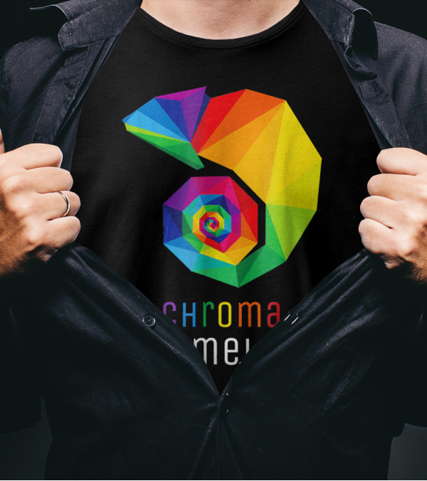 Chroma Chameleon Colorful Geometric Fibonacci Rainbow T-Shirt