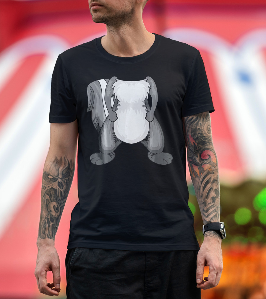 Cool Funny No Head Skunk Halloween Costume Idea T-Shirt