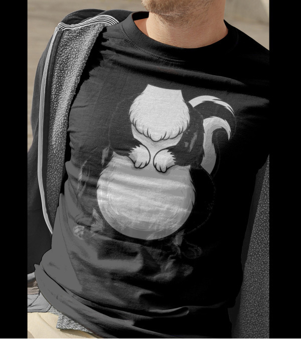 Cool Lazy Headless Skunk Funny DIY Hall T-Shirt