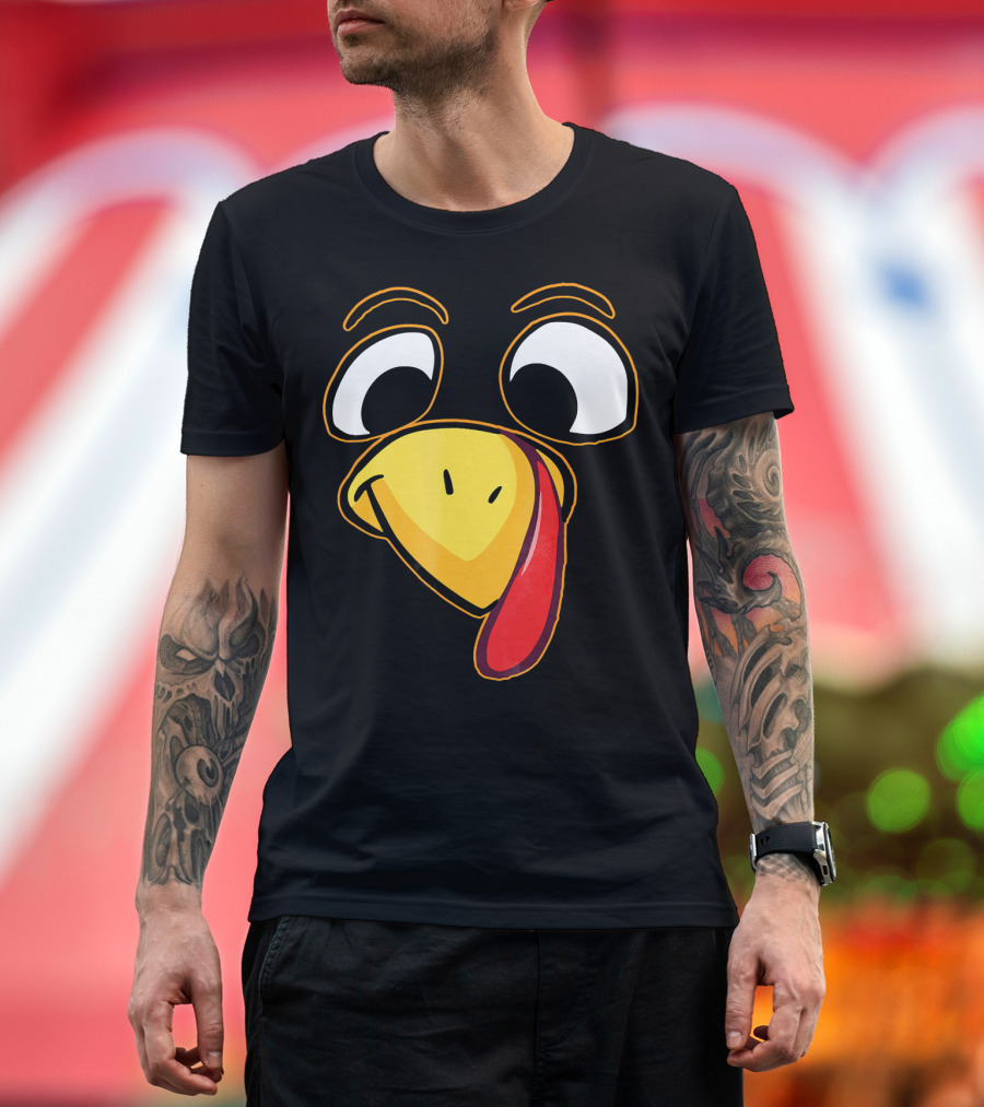 Big Turkey Face Funny Cartoon Expression T-Shirt