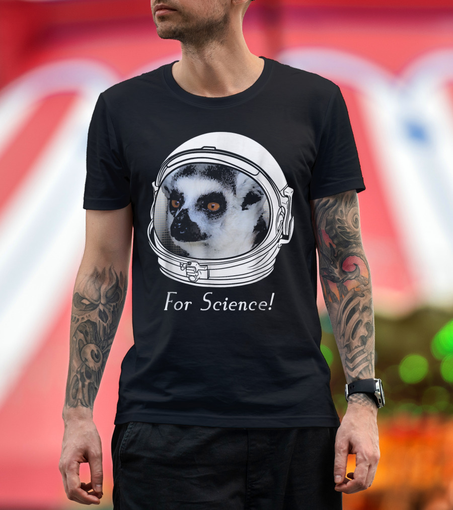 Funny Space NASA Astronaut Major Lemur For Science T-Shirt