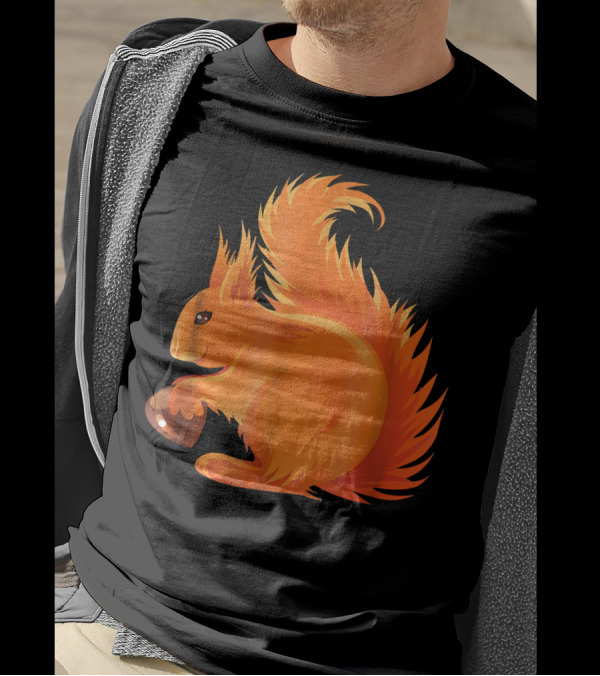Eurasian Red Squirrel Holding Nut T-Shirt