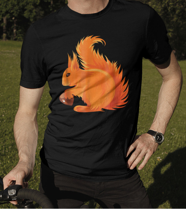Eurasian Red Squirrel Holding Nut T-Shirt