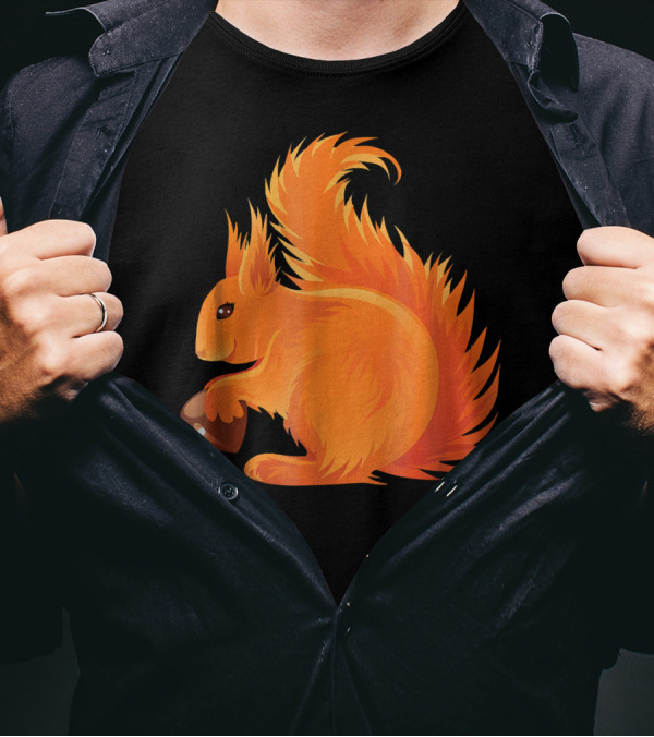 Eurasian Red Squirrel Holding Nut T-Shirt