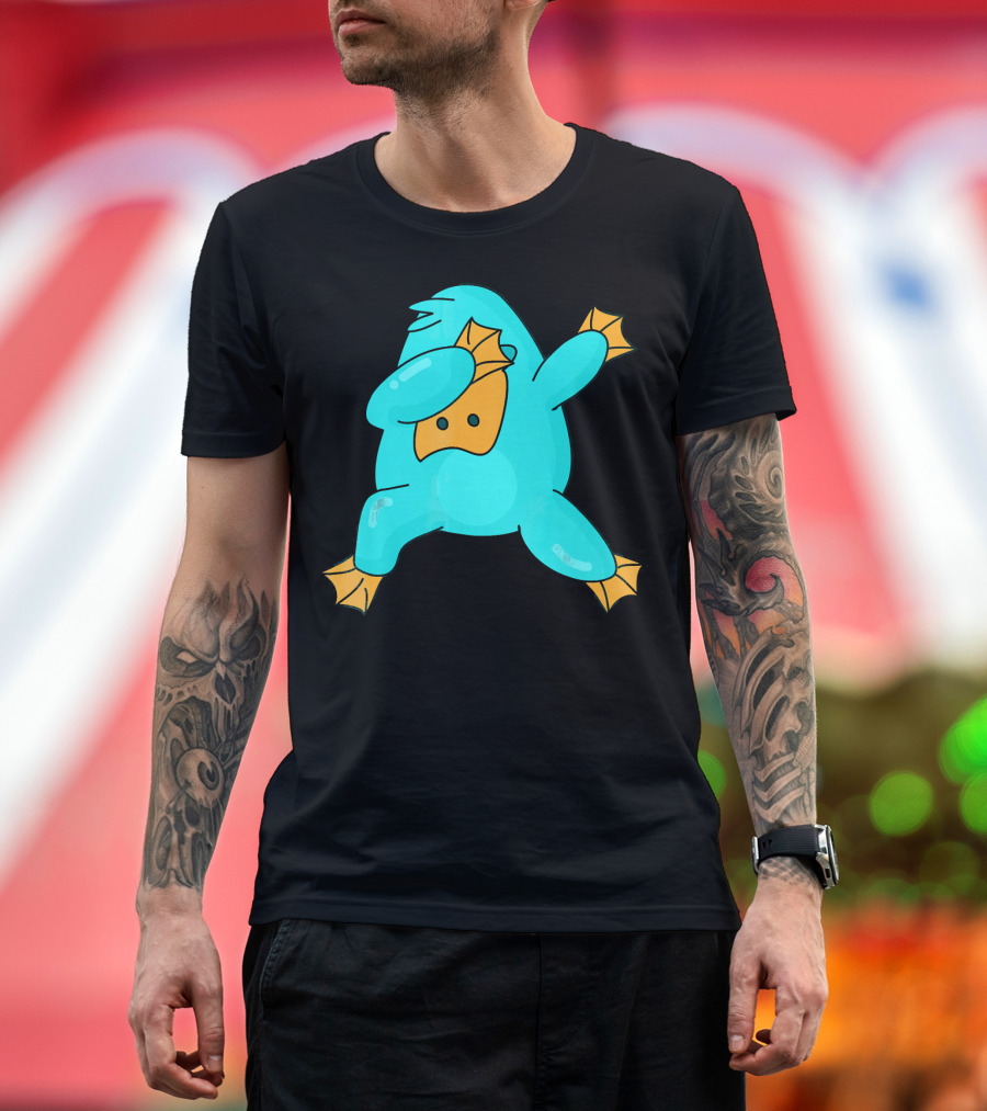 Funny Dabbing Platypus Cartoon Pose T-Shirt