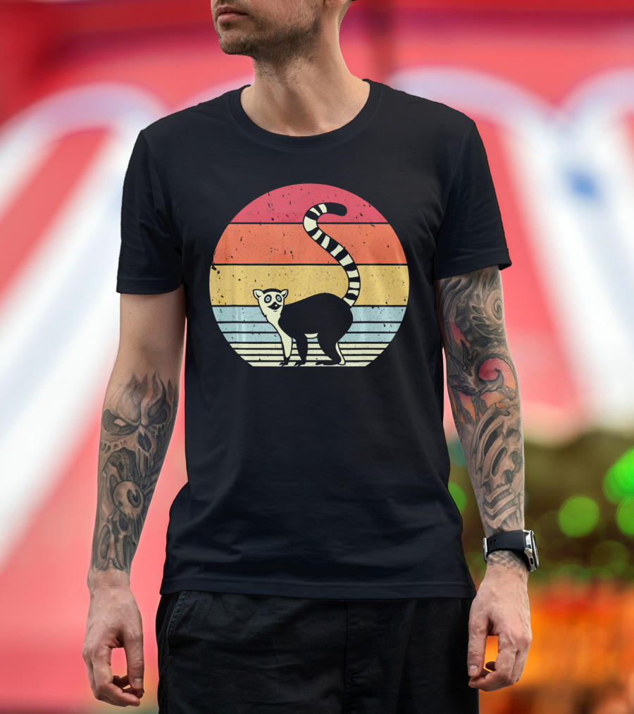 Lemur Vintage Sunset T-Shirt