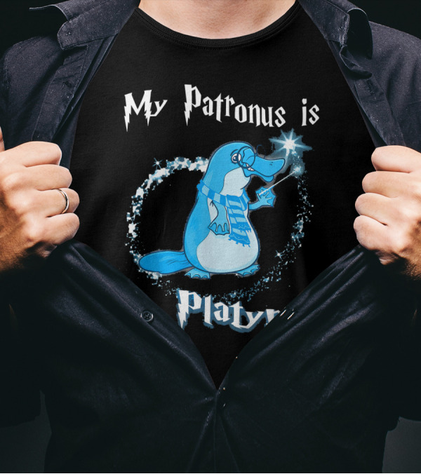 My Patronus Is A Platypus Wizarding Magic Charm T-Shirt