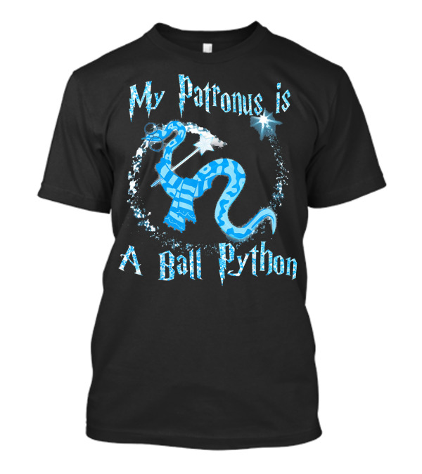 My Patronus Is A Ball Python With Magic Wand And Scarf T-Shirt
