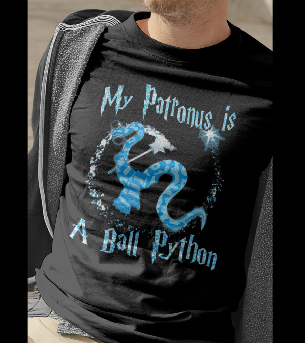 My Patronus Is A Ball Python With Magic Wand And Scarf T-Shirt