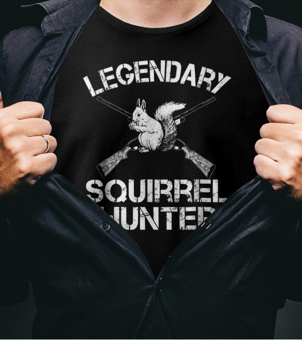 Legendary Squirrel Hunter Crossed Rifles T-Shirt