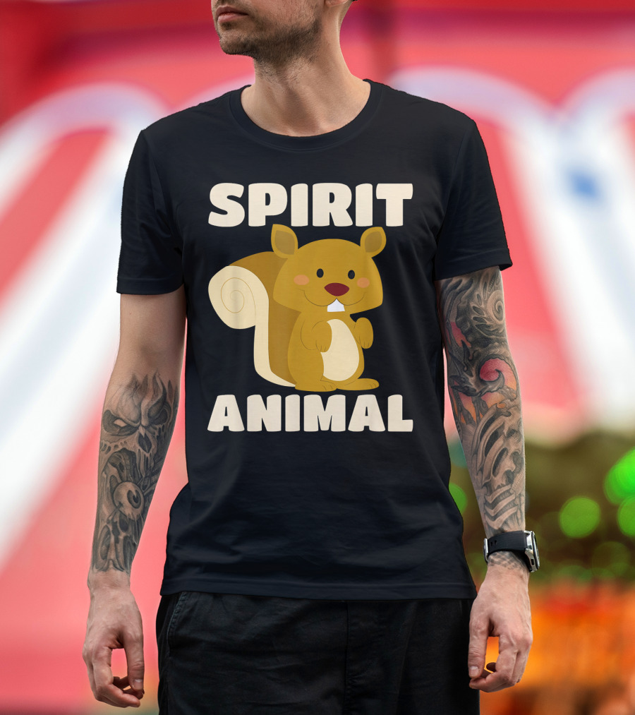 Spirit Animal Cute Cartoon Squirrel T-Shirt