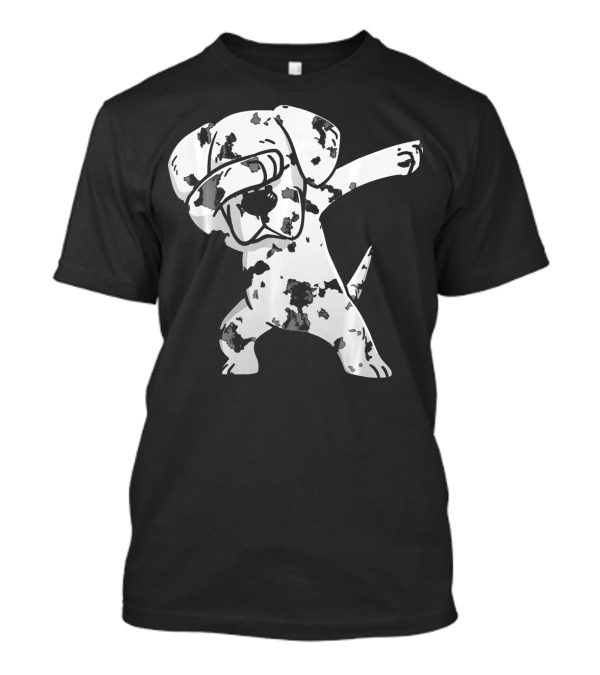 White Great Dane Dab Dance Spotted Puppy T-Shirt