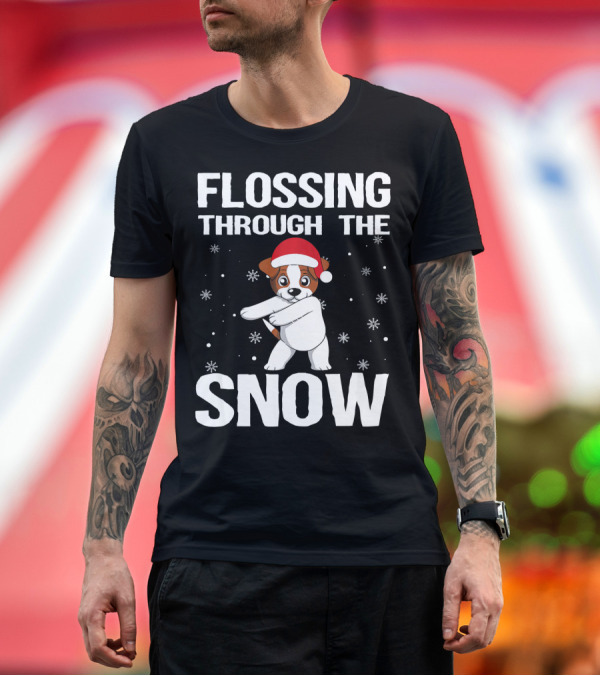 Premium T-Shirt: Flossing Through the Snow Jack Russell Terrier Xmas Santa T-Shirt Flossing Through the Snow Jack Russell Terrier Xmas Santa T-Shirt
