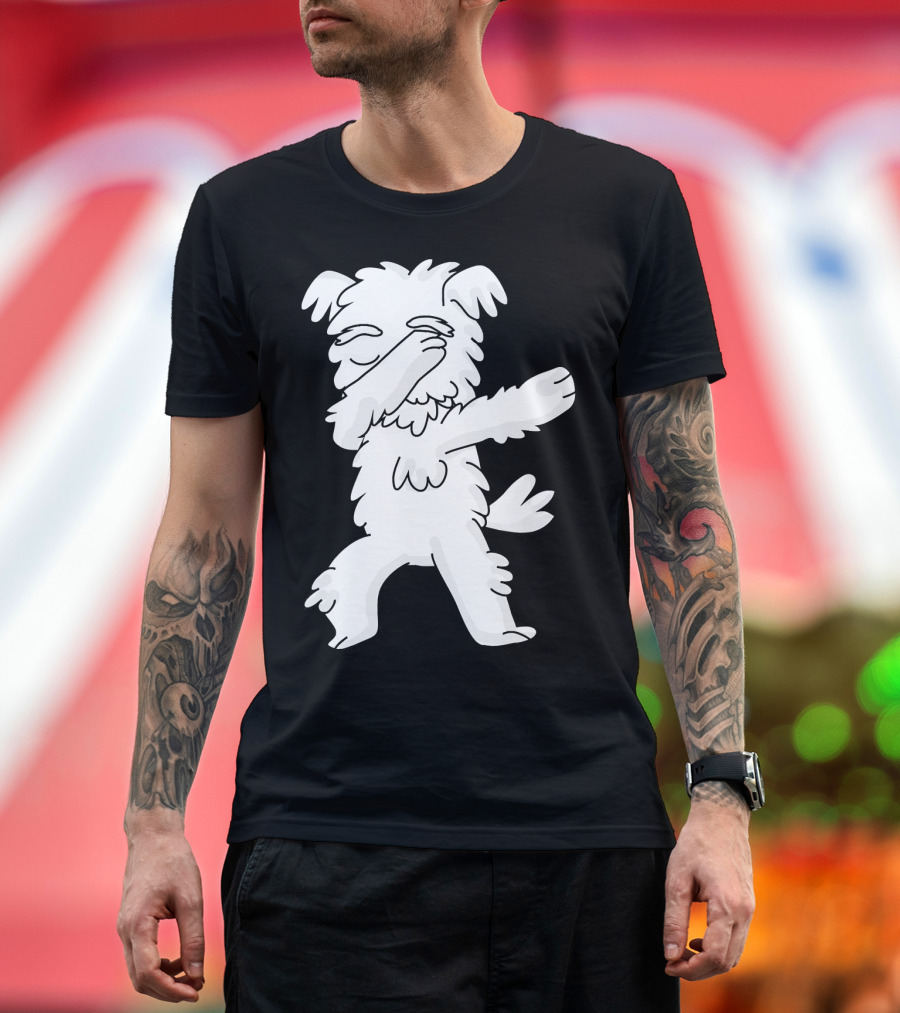 Dabbing Dog Maltese Funny Pose for Animal Lovers T-Shirt