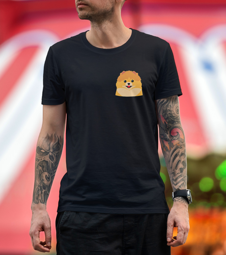 Pomeranian Puppy Cute Fluffy Cartoon T-Shirt