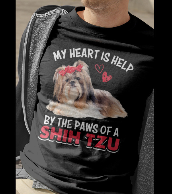 My Heart Is Help By The Paws Of A Shih Tzu T-Shirt