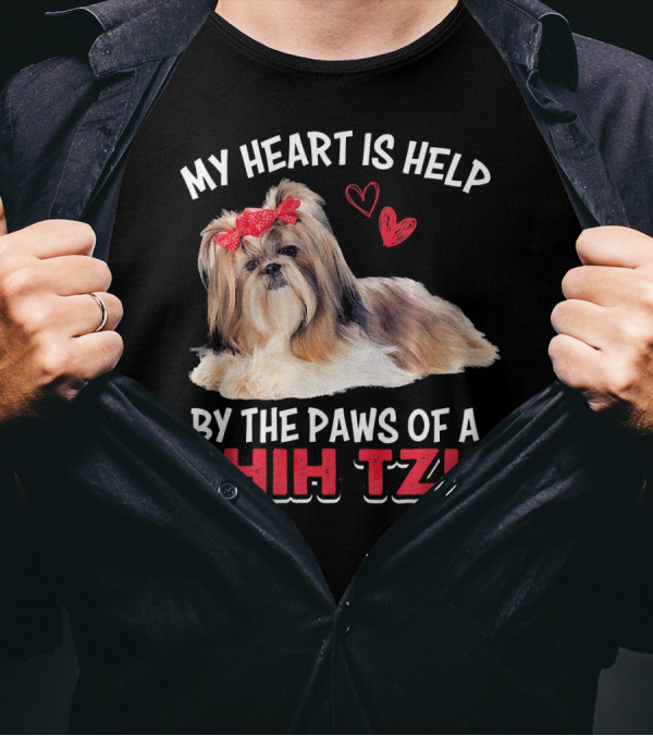 My Heart Is Help By The Paws Of A Shih Tzu T-Shirt