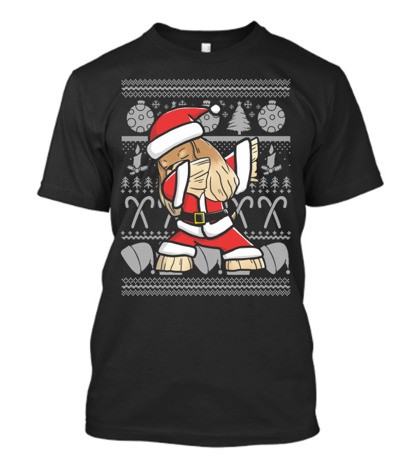 Cocker Spaniel Santa Dab Christmas T-Shirt