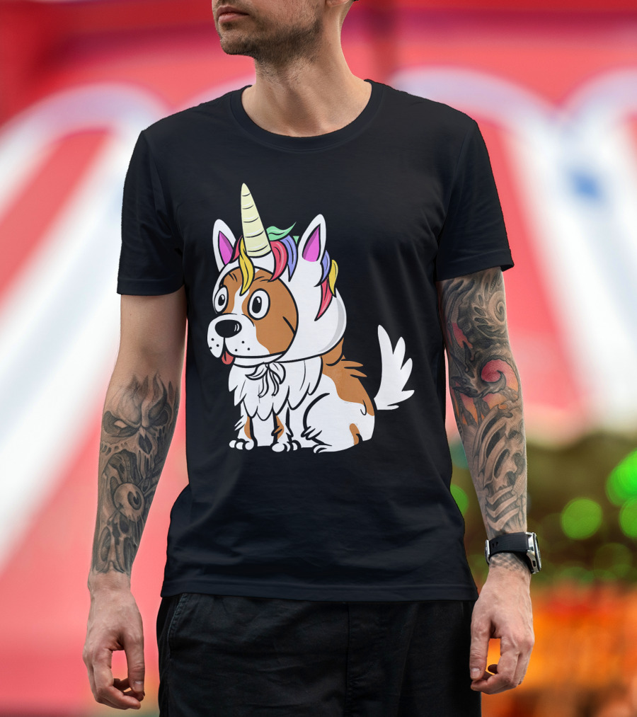 Cavalier King Charles Spaniel in Unicorn Costume T-Shirt