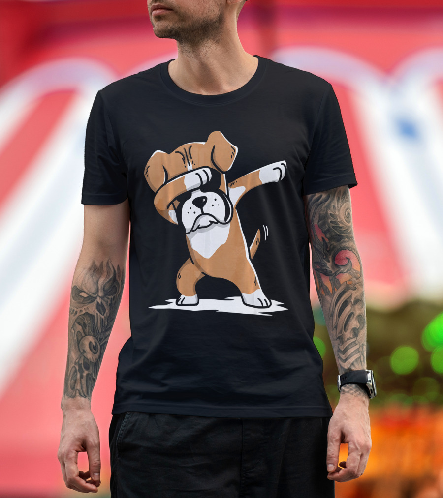 Boxer Dog Dabbing Dab Move Funny Canine Dance T-Shirt